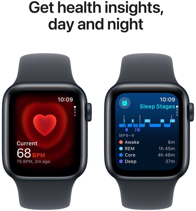 Apple Watch SE 2nd Gen GPS 40 mm - Svart Sport ól