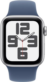 Apple Watch SE 2nd Gen GPS 40 mm - Silfur/Blá Sport ól