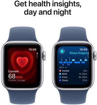 Apple Watch SE 2nd Gen GPS 40 mm - Silfur/Blá Sport ól