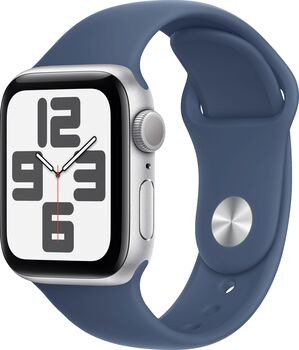 Apple Watch SE 2nd Gen GPS 40 mm - Silfur/Blá Sport ól