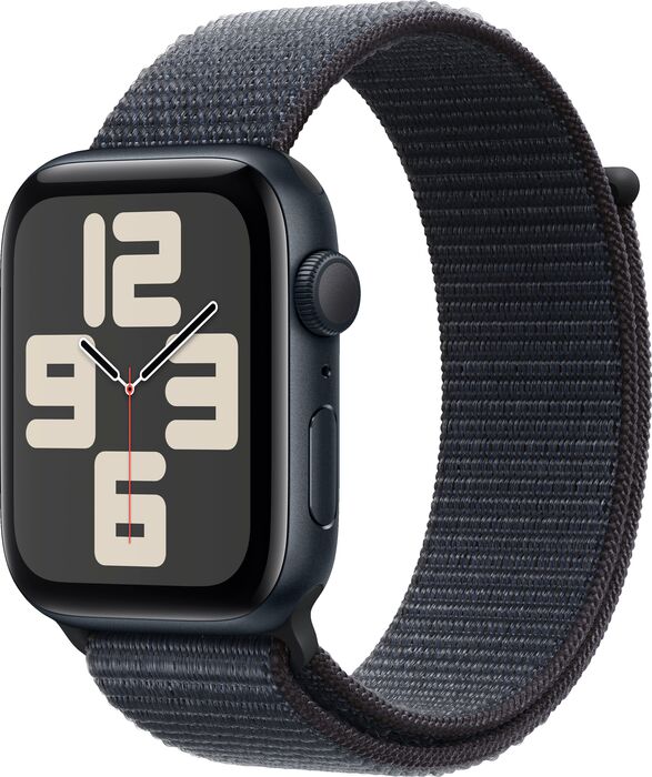 Apple Watch SE 2nd Gen GPS 44 mm - Svart Sport Loop ól