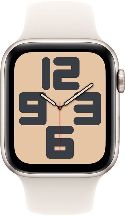 Apple Watch SE 2nd Gen GPS 44 mm - Hvítt Sport ól