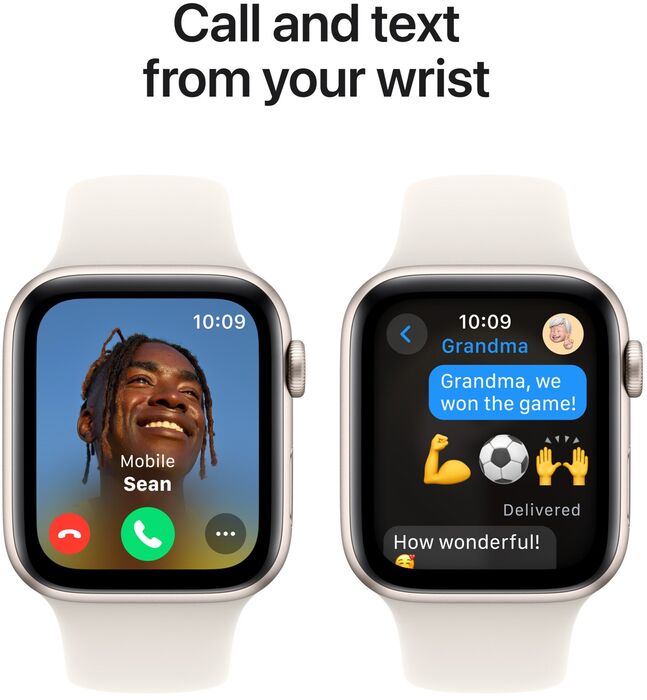 Apple Watch SE 2nd Gen GPS 44 mm - Hvítt Sport ól