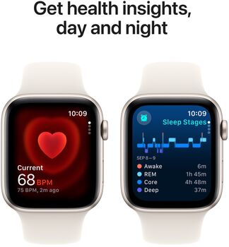 Apple Watch SE 2nd Gen GPS 44 mm - Hvítt Sport ól