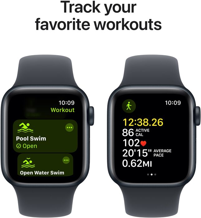 Apple Watch SE 2nd Gen GPS/4G 40 mm - Svart Sport ól