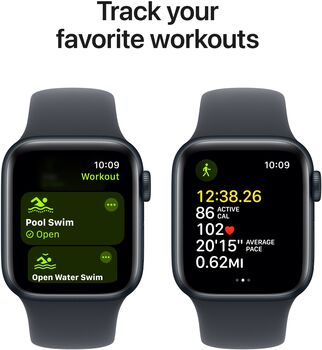 Apple Watch SE 2nd Gen GPS/4G 40 mm - Svart Sport ól