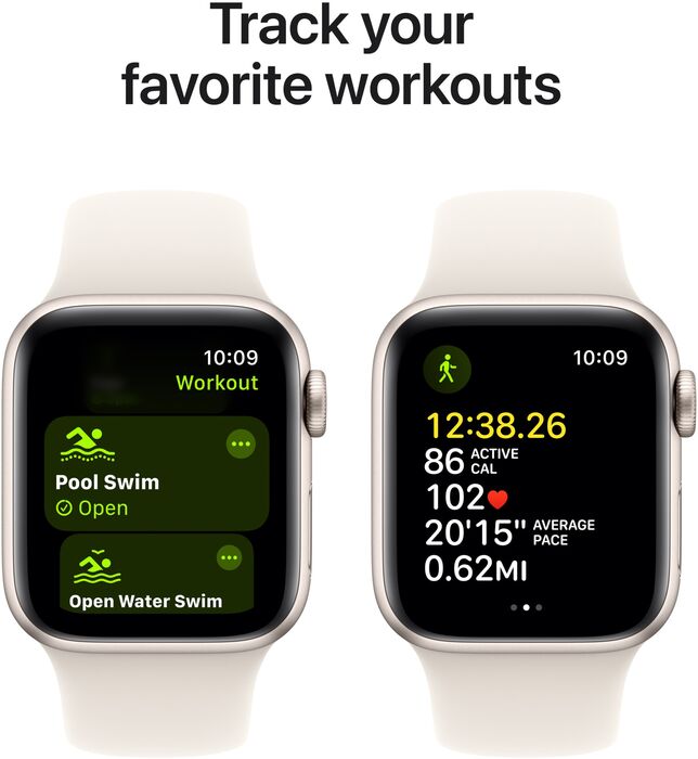 Apple Watch SE 2nd Gen GPS/4G 40 mm - Hvítt Sport ól