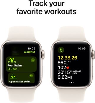 Apple Watch SE 2nd Gen GPS/4G 40 mm - Hvítt Sport ól