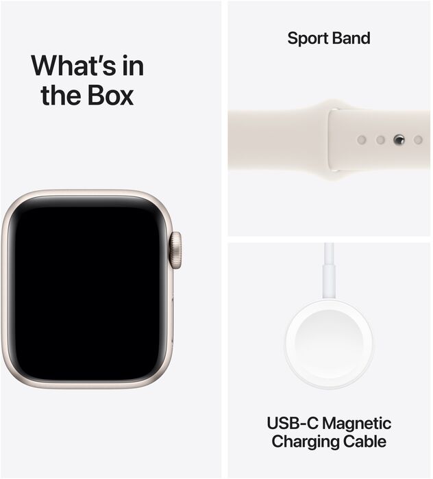 Apple Watch SE 2nd Gen GPS/4G 40 mm - Hvítt Sport ól
