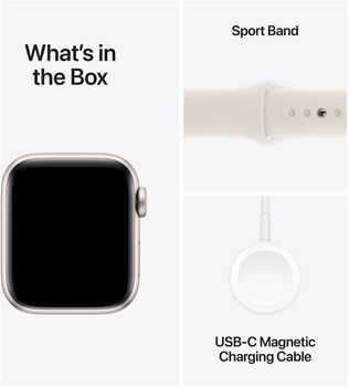 Apple Watch SE 2nd Gen GPS/4G 40 mm - Hvítt Sport ól