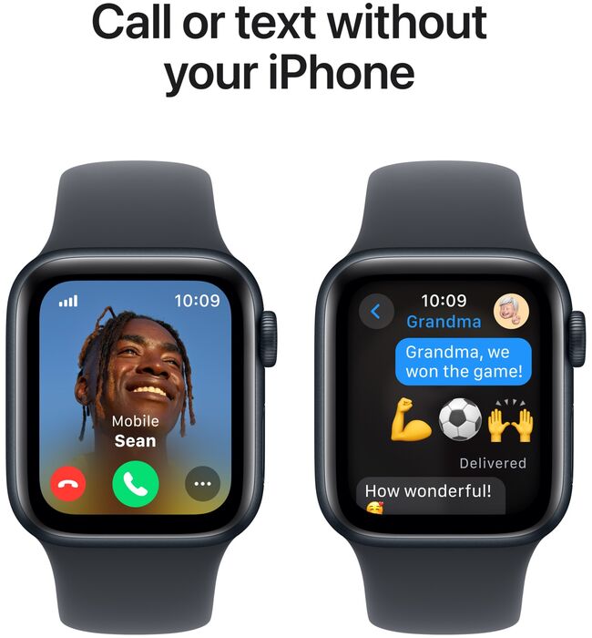 Apple Watch SE 2nd Gen GPS/4G 44 mm - Svart Sport ól