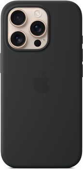 Apple iPhone 16 Pro sílikon MagSafe símahulstur - Svart