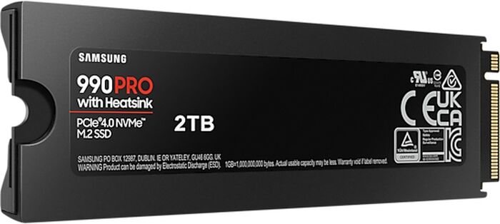 Samsung 990 Pro M.2 SSD með kæliplötu - 2 TB