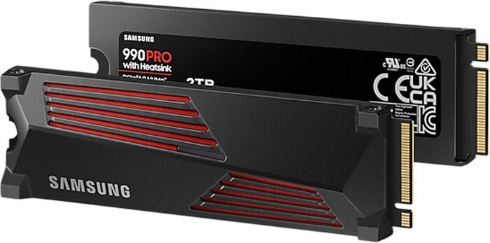 Samsung 990 Pro M.2 SSD með kæliplötu - 2 TB