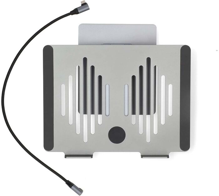 Nedis fartölvustandur með tengikví - Grár