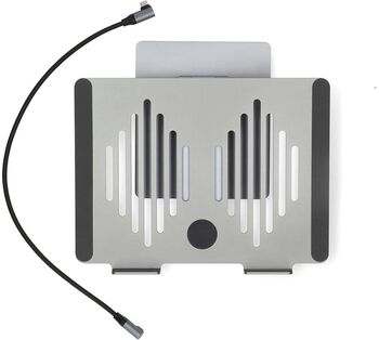 Nedis fartölvustandur með tengikví - Grár