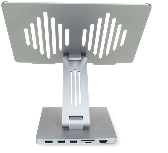 Nedis fartölvustandur með tengikví - Grár