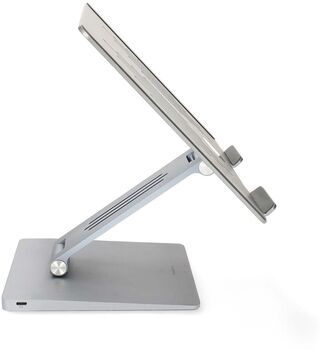 Nedis fartölvustandur með tengikví - Grár