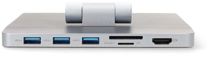 Nedis fartölvustandur með tengikví - Grár