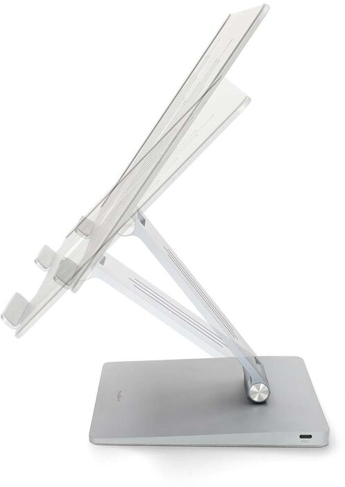 Nedis fartölvustandur með tengikví - Grár