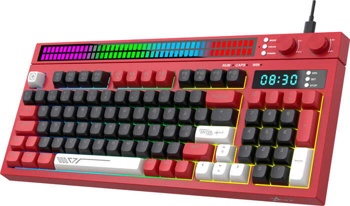 Next KD5 leikjalyklaborð - Rautt