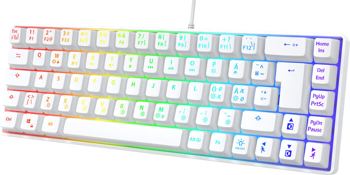 Next MX6 Mini leikjalyklaborð - Hvítt