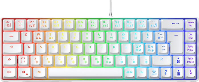 Next MX6 Mini leikjalyklaborð - Hvítt