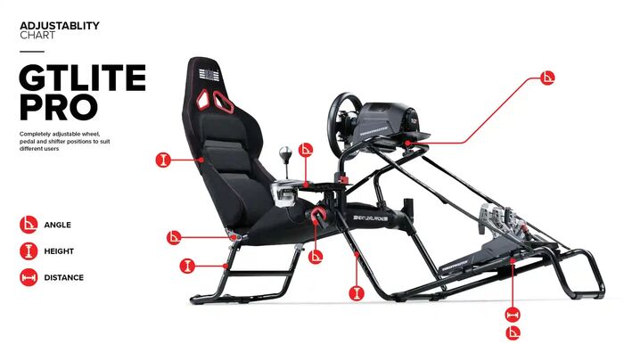 Next Level Racing GT Lite Pro kappaksturssæti