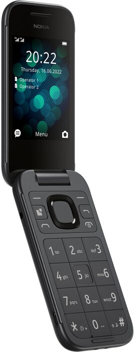 Nokia 2660 4G samlokusími með hleðslustöð - Svartur 
