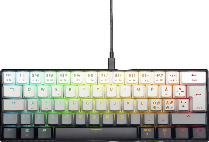 NOS C-450 Mini PRO RGB leikjalyklaborðið - Svarthvítt