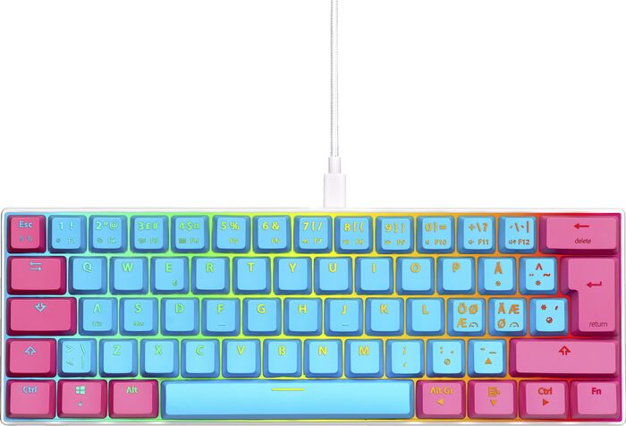 NOS C-450 Mini Pro RGB leikjalyklaborð - Lollipop