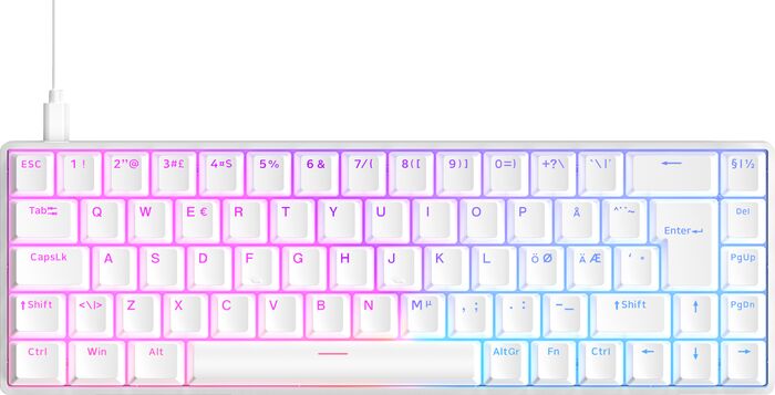 NOS C800 leikjalyklaborð - Hvítt