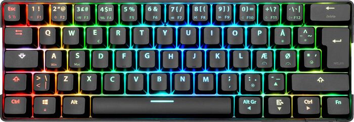 NOS C250 V2 Mini leikjalyklaborð - Svart