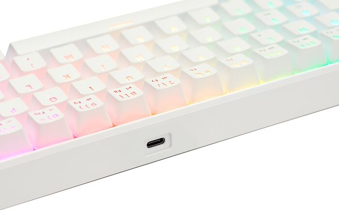 NOS C-450 Mini Pro RGB leikjalyklaborð - Hvítt