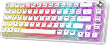 NOS C450 Mini Clear65 leikjalyklaborð - Hvítt / Glært