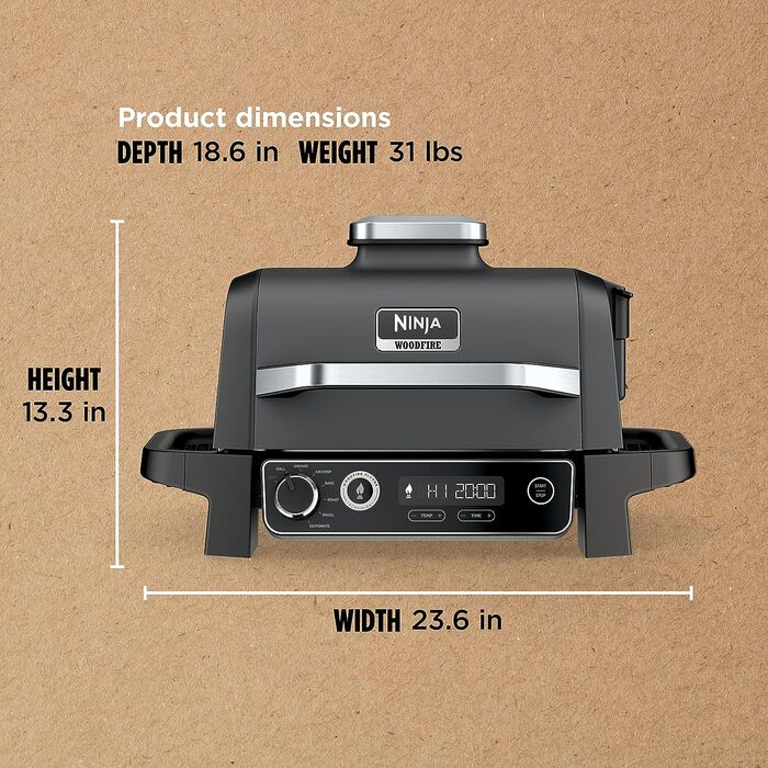 Ninja Woodfire rafmagnsgrill og reykofn