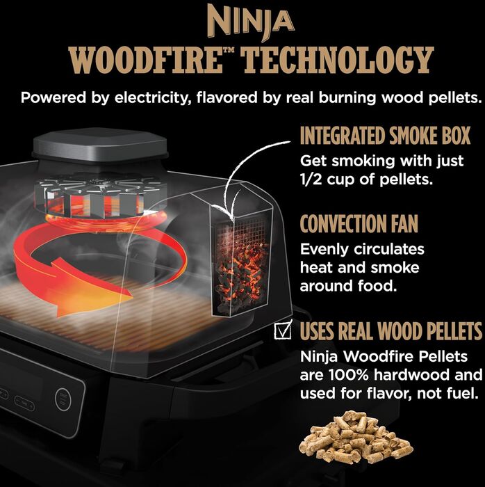 Ninja Woodfire rafmagnsgrill og reykofn