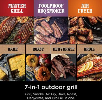 Ninja Woodfire rafmagnsgrill og reykofn 