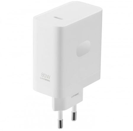 OnePlus 80W SuperVOOC USB-C hleðslutæki - Hvítt