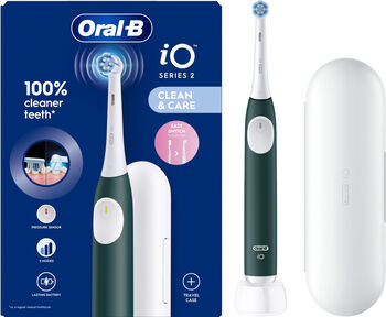 Oral-B iO2 Tannbursti + Ferðahulstur - Dökkgrænn