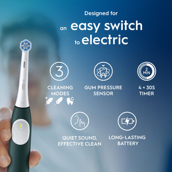 Oral-B iO2 Tannbursti + Ferðahulstur - Dökkgrænn