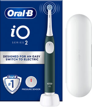 Oral-B iO2 Tannbursti + Ferðahulstur - Dökkgrænn