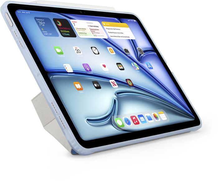 Pipetto Origami No1 iPad Air 13 hulstur - Ljósblátt
