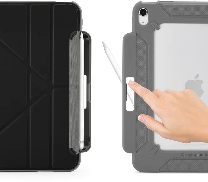 Pipetto Origami iPad 10,9" hulstur - Svart