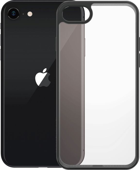 PanzerGlass iPhone 7/8/SE ClearCase símahulstur - Svart og glært