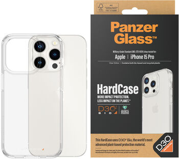 PanzerGlass iPhone 15 Pro HardCase símahulstur - Glært 