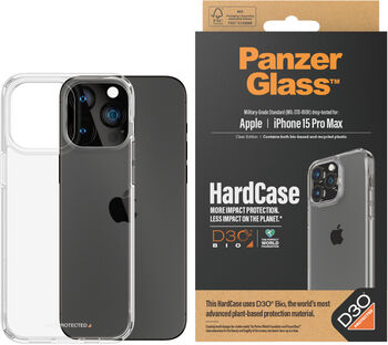 PanzerGlass iPhone 15 Pro Max HardCase símahulstur - Glært 