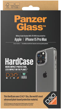 PanzerGlass iPhone 15 Pro Max HardCase símahulstur - Glært 