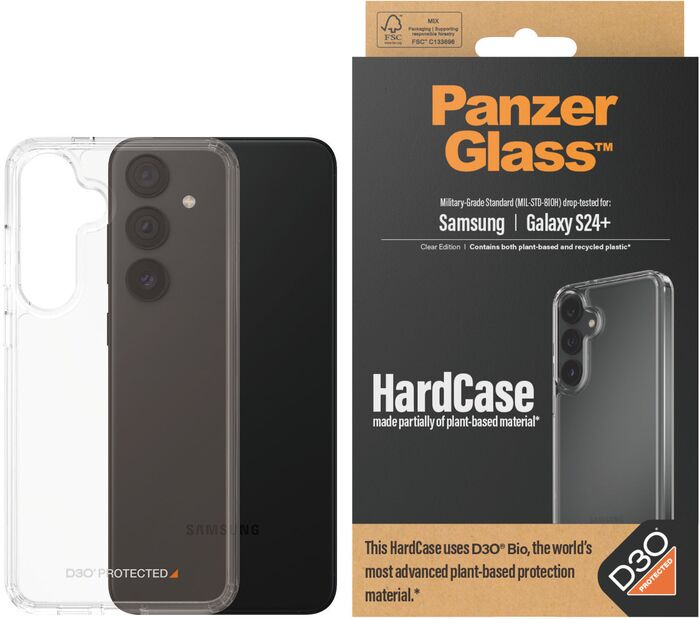 PanzerGlass Samsung S24+ Hardcase D3O hulstur - Glært