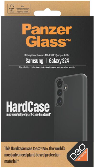 PanzerGlass Samsung S24 Hardcase D3O hulstur - Svart